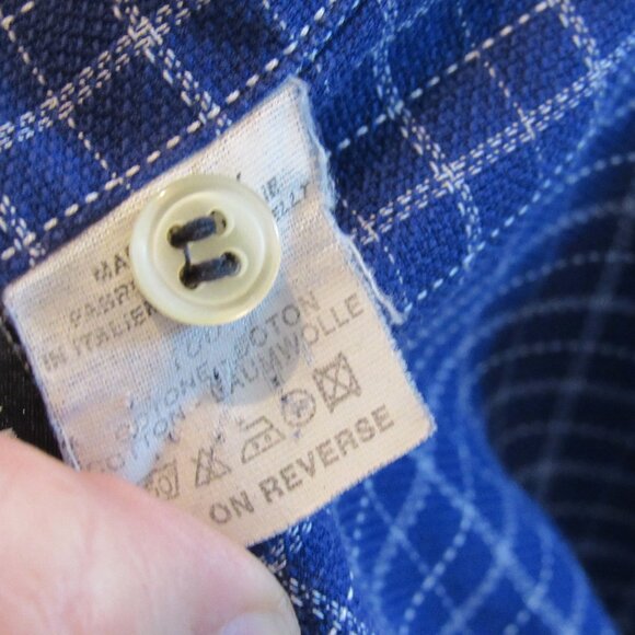 Paul & Shark Yachting Mens Shirt Blue Striped Made in Italy Sz 16/41 Large VG+ - Picture 10 of 12